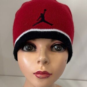 Jordan Red and Black Beanie Hat